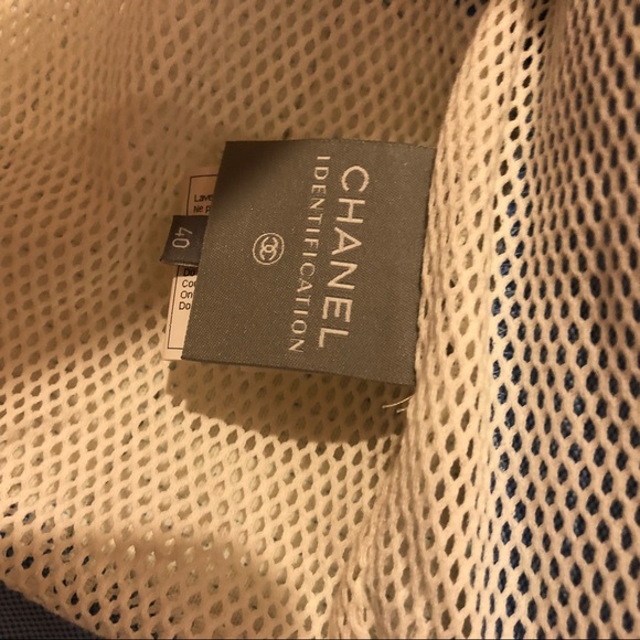 Authentic Chanel Moto Jacket Powder Blue Size 40 - Picture 6 of 8